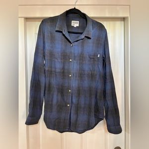 Women’s Vans brown and navy blue flannel